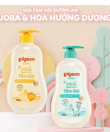 Sữa Tắm Gội Toàn Thân Pigeon Cho Bé 2in1 200ml Mùi Thơm Dịu Nhẹ An Toàn Cho Bé